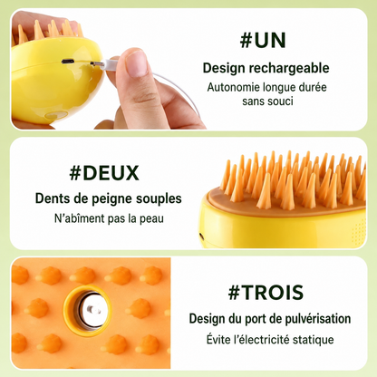 Brosse Vapeur PuraPoil - Édition Voyage Compacte